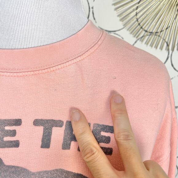 Vintage San Diego Zoo Safari Park Pullover Sweatshirt Size S Pink Rhinoceros - Picture 9 of 12